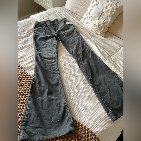 PacSun Gray Corduroy Low Rise Flare Jeans - Picture 5 of 7